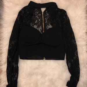 NEVER WORN fashion nova lace top